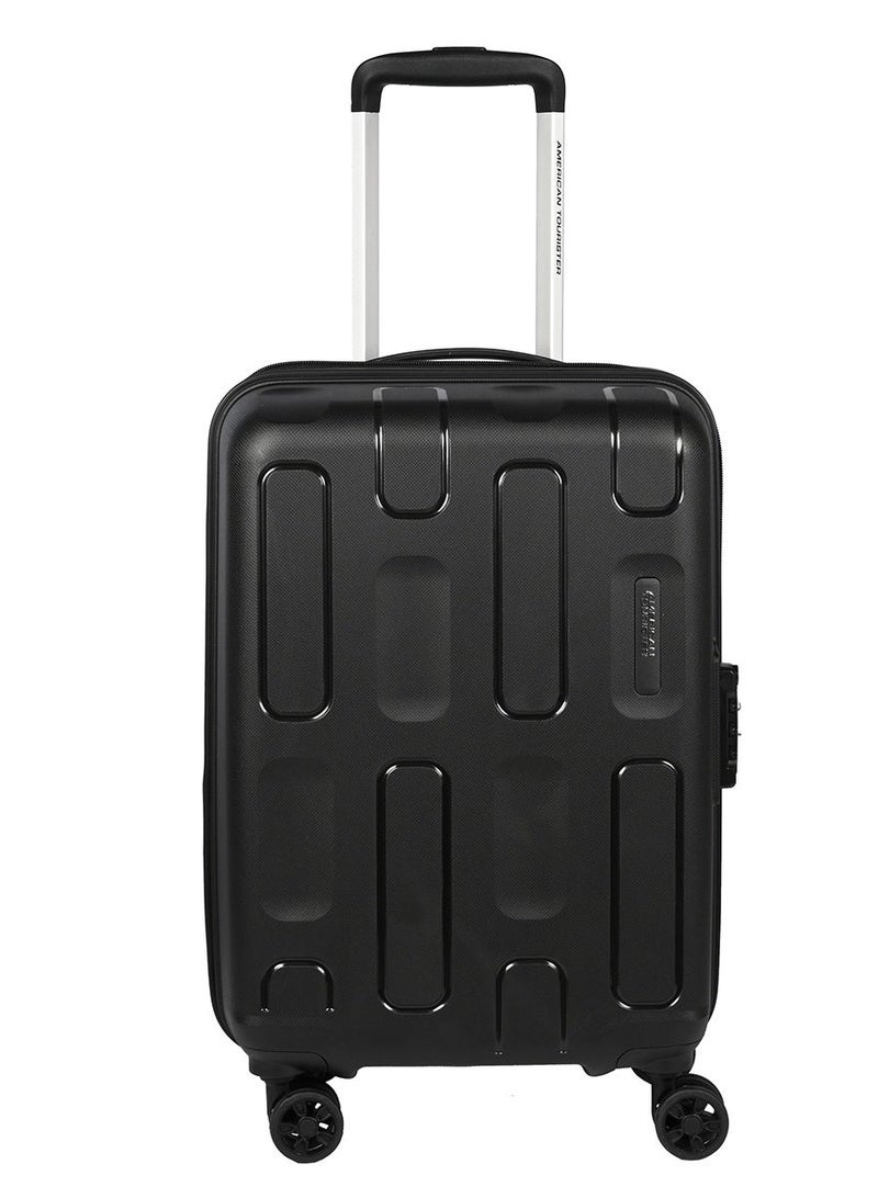 AMERICAN TOURISTER Ellipso Suitcase, Cabin Size 55 cm / 20 inch, 4 Spinner Wheels, Hard Top, Polypropylene, Black|Lightweight|Scratch Resistant Texture|TSA Lock - 3 Years International Warranty - Image 3